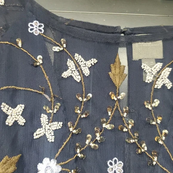 Asos Embellished Navy Blue Maxi Dress - Picture 5 of 8